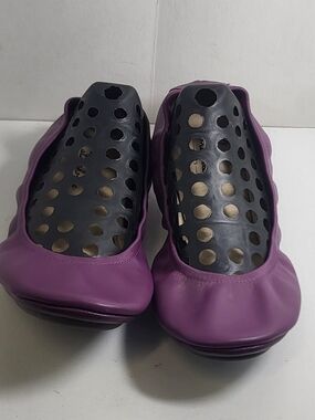 Women’s Purple Leather Slip-On Ballet Flats